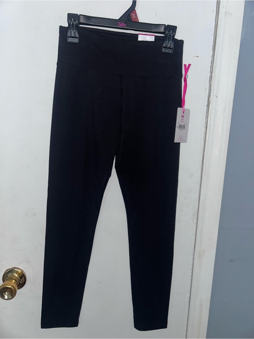 Justice Kids Black High-Waist Leggings